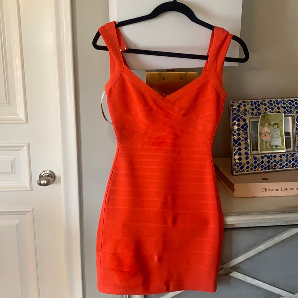 STUNNING! Herve Leger Red Dress. Worn only twice